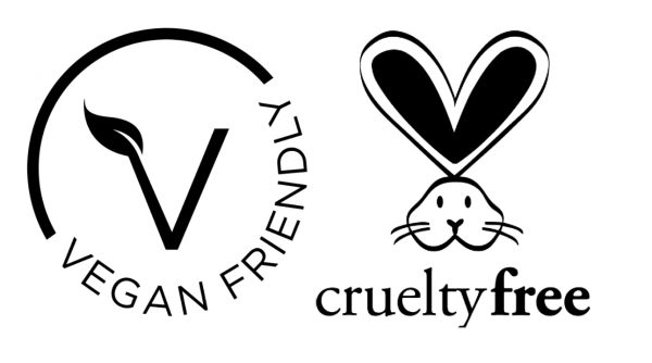 the logo for vegan friendly and cruelty free