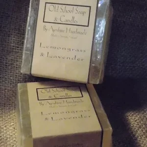 old sheet soap and candle